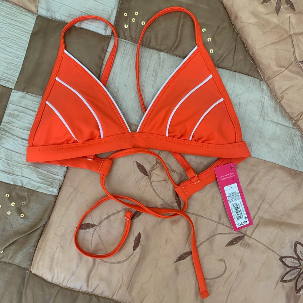 NWT New Orange Bikini Top